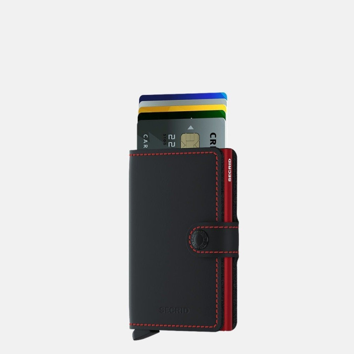Secrid MV miniwallet matte black rood