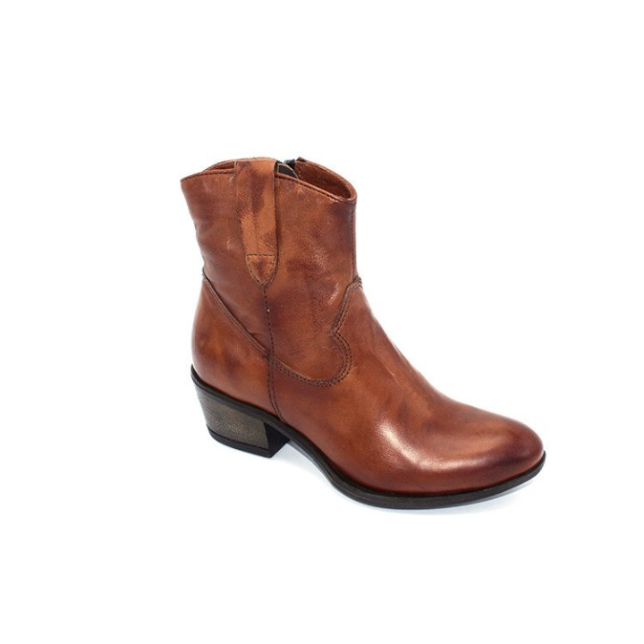Mjus kort laarsje P89204-401 avana cognac
