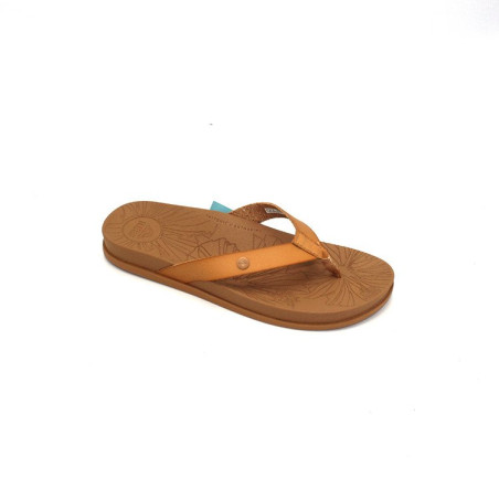 Reef slipper leer cushion porto cruznatural