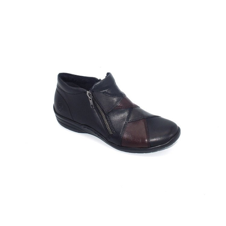 Remonte R7674 laarsje twee rits bordeaux combi