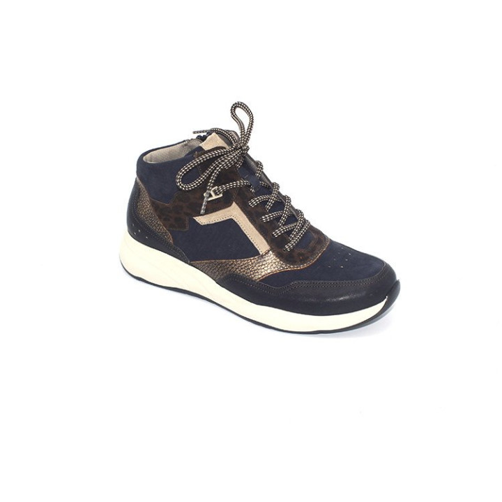 Durea mid veterschoen 9778 608 1177 zwart-blauw-brons