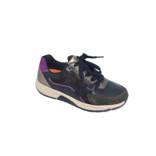 Gabor rolling soft sneaker 56.878.63 zwart-choco-berry
