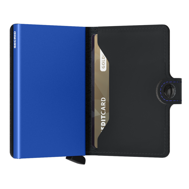 Secrid 8718215 289524 miniwallet matte black&blue