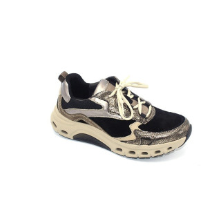 Gabor sneaker 76.986.23 combi mocca zwart