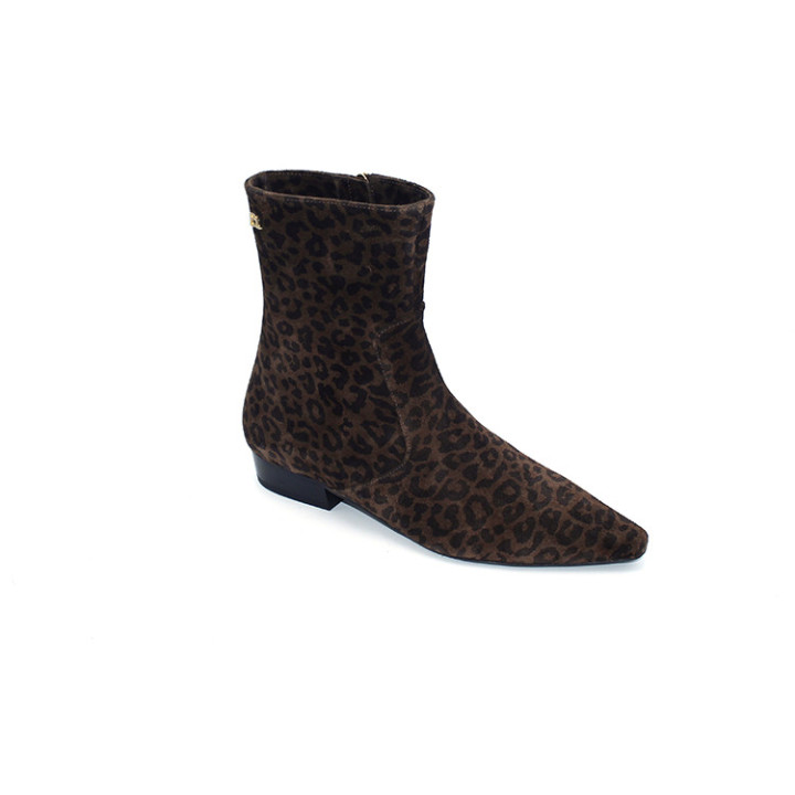 Babouche Blake-2 laarsje leopard brown
