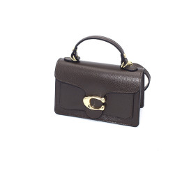 Tas dk bruin met gesp en lang hengsel